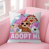 AAdopts Me Game Custom  Cushion Cover Car Throw Pillow Case For Sofa Car Christmas Gift