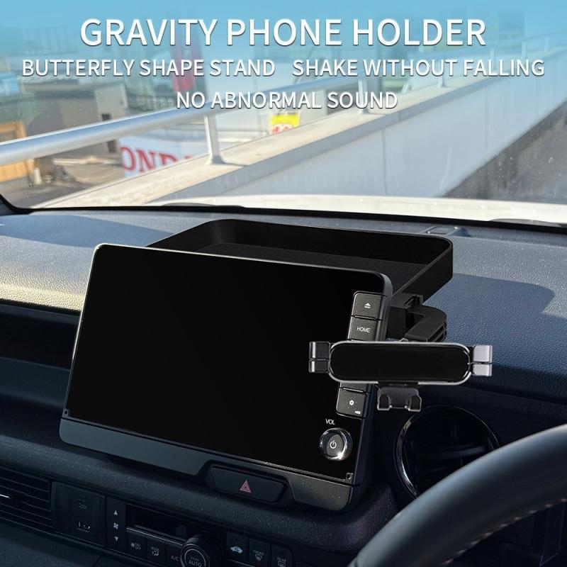 For Honda N-box 2024 2025 Front Dashboard Trument Mobile Phone Holder for Large Screen Rear Storage Box Interior Accessories