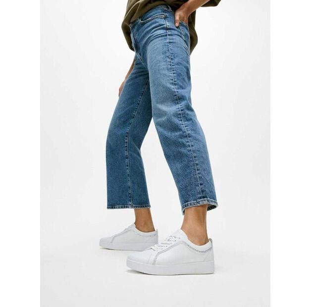 Кроссовки FitWear Rally Crystal-Trim Leather Sneakers