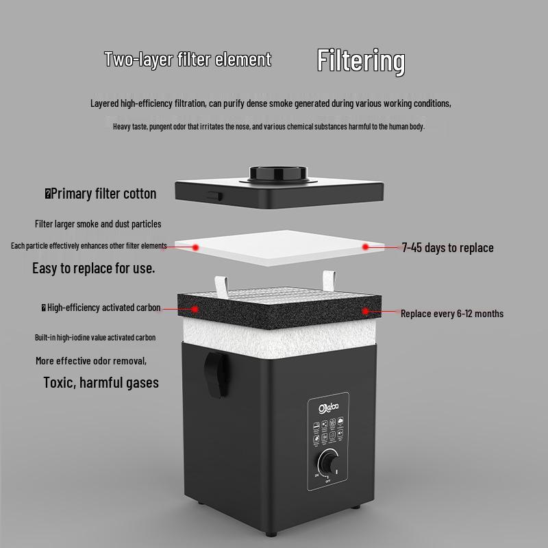 Compact Desktop Welding Smoke Extractor: Industrial Fume Purification and Filter Machine