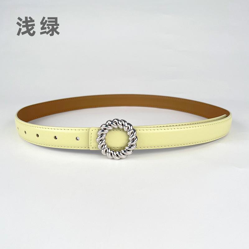Leather Women'S Belt Cowhide Simple Match Casual Pants Jeans Decorative Women'S Belt