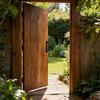 Barn Style Door Handle Steel Material Rusts Resistant with Wide Base Four Screws Mount Comfortable Use for Home