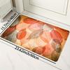 Beautiful Leaf Artistic Area Rug, Soft Non-Slip Machine Washable Floor Mat for Bathroom Kitchen Living Room Home Decor