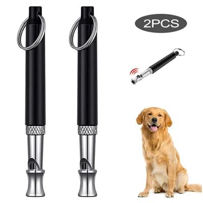 2 Stück Hundepfeife Ultraschall Leichtgewicht Ton Einstellbar Tragbar Hundepfeife mit Lanyard