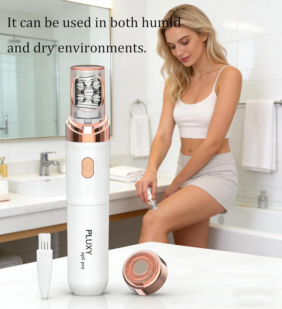 3.0 Women Face Epilator, 2-in-1 Epilator & Trimmer, Cordless Rechargeable Hair Removal for Upper Lip, Chin, Bikini & Legs, Wet &