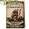 Vintage Metal Wall Sign 20x30cm Soldier Remembrance Plaque Home Decor