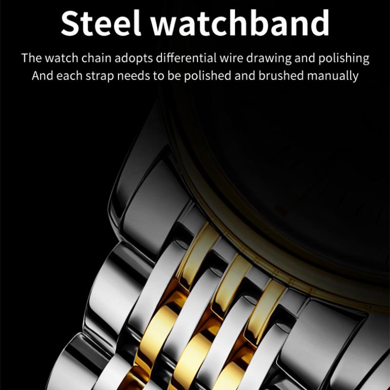 JINSHIDUN New Business and Leisure Men's Watch Business Simple Waterproof Luminous Automatic Mechanical High-end Men's Watch