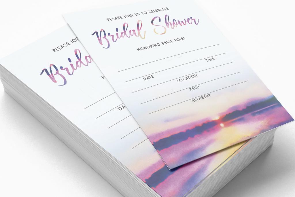 Inkdotpot 30 Bridal Shower InvitationsA  NatureA  Wedding Fill-In Style Invites Blank