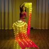 Silk Belly Dance Fans LED Light Performance Props Universal LED Fan  Stage Performance