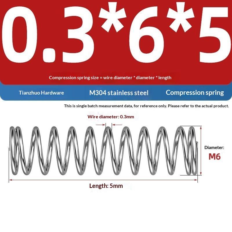 Spring Steel Pressure Return Spring Assortment 0.3/0.4mm Wire Dia 5-20mm Length for Hobbyist Craft Making Projects