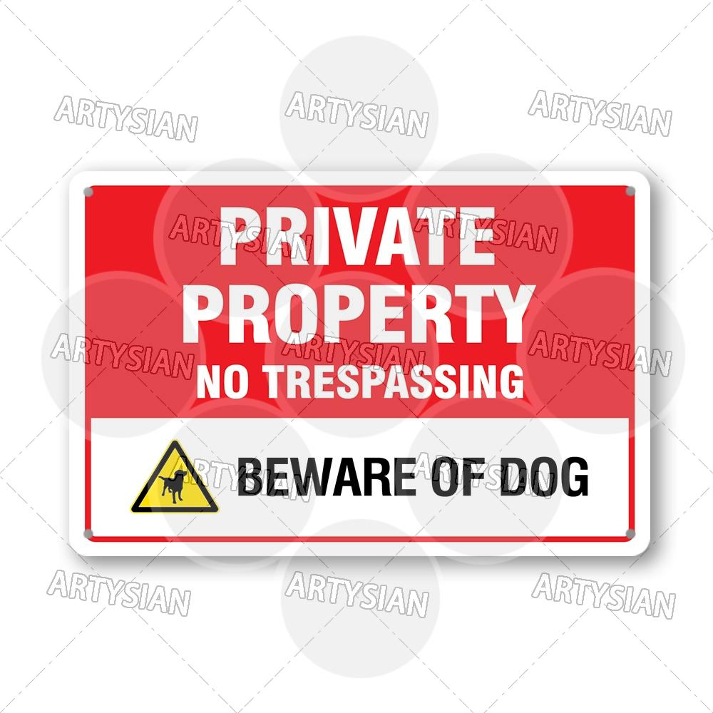 No Dogs Allowed Metal Sign Beware of Dog Private Property Warning Plaque Alert Dog-Free Zone Security Keep Dogs On Lead
