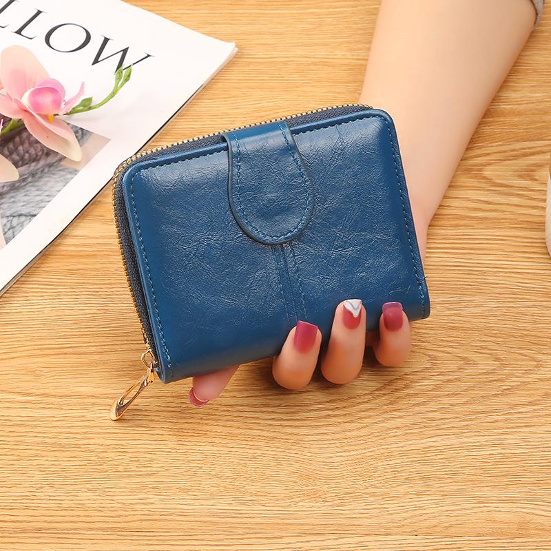 2023 Women's Cute Zipper Bifold Coin Purse - Soft Leather Card Holder & Clutch