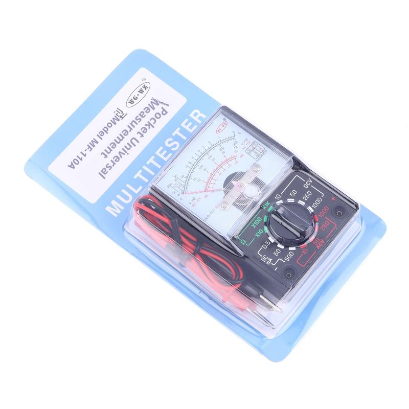 Portable Mini Electric Analog Multimeter Tester Handheld Pointer Voltage Multimeter School Student Experiment Supplies