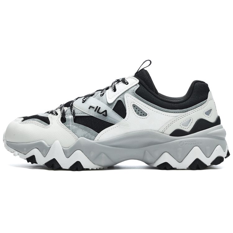 FILA Oakmont 2 Fabric Synthetic Leather TPU Retro Shock Absorbing Durable Low Top Lifestyle Shoes Men sneakers Black Gray F12M312109FBA