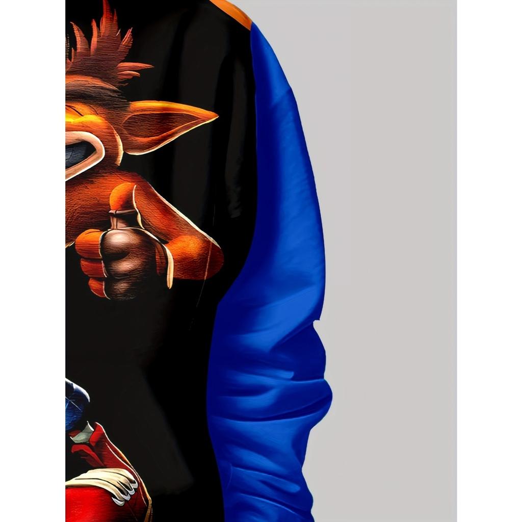 Boys' Fashion 3D Printed Casual Hoodie - Spring and Autumn Winter Long Sleeve Hoodie, Trendy and Stylish