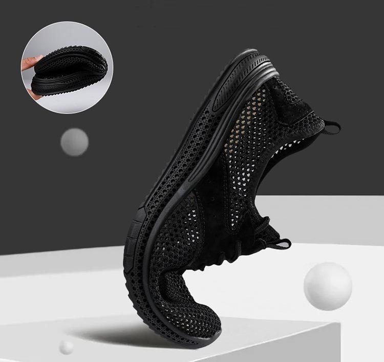 Men's Breathable Flyknit Casual Sports Shoes - Lightweight Mesh Design