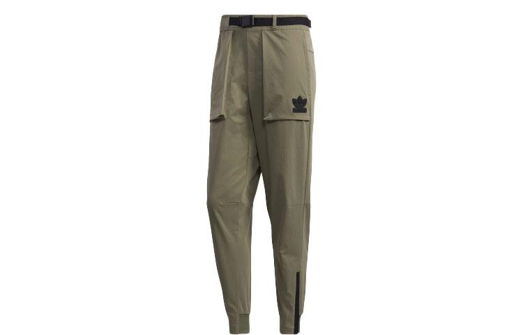 Adidas Originals Trefoil Collection Outfit Knitted Sweatpants Men s Ruins Green Moderate Cuffed Pants GT7288 XS