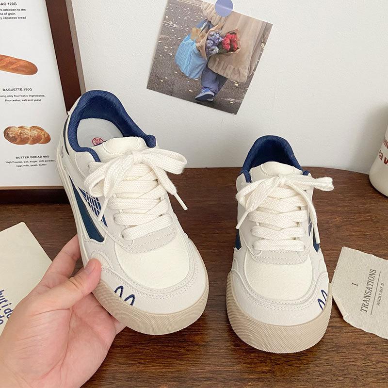 

Кеды женские 2025 новые весенне-осенние женские туфли на платформе белые туфли с юбкой студенческие спортивные и повседневные туфли для моральной подготовки 40 синий