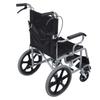 Folding Wheelchair Portable Breathable Cushion Senior Lightweight Wheelchair with Brake for Indoor Outdoor Hospital Home