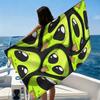 1 Stück Lustiges Alien Emoji Strandtuch Schnelltrocknendes Handtuch Geeignet für Meeresufer Pool Camping Urlaub Yoga Für Familie Freunde Kinder