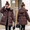 Thickened and Warm Down-padded Jacket for Women, Mid-length Waist Slimming New Winter Cotton-padded Jacket