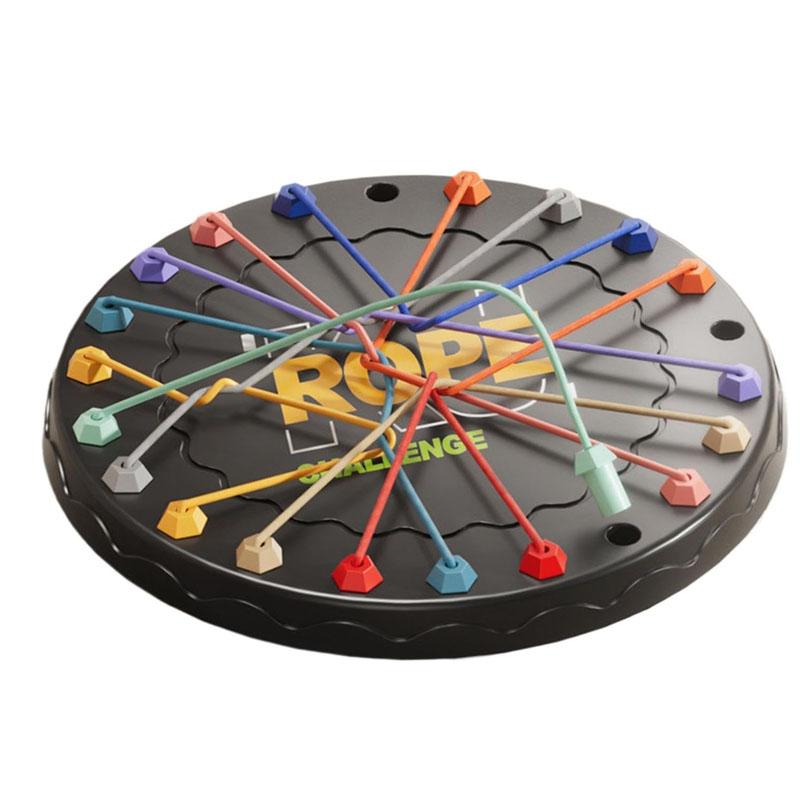 1 Set Brainy Knots Rope Untangling Table Game Challenge Logic Puzzle Board Toy Gift