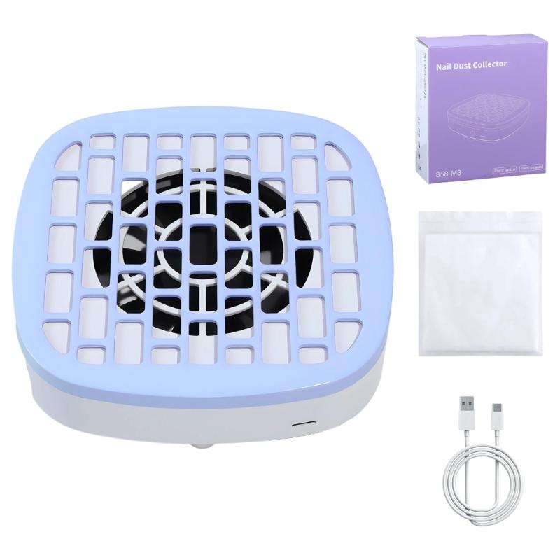 Portable Nail Dust Collector Quiet Operation ABS Material Easy Clean Detachable Dust Cup