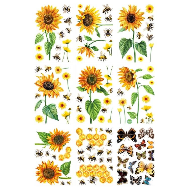9 Sheets Reusable Spring Window Clings Sticker with Bright Color and Rich Pattern for Shopkeepers and Home Decoration