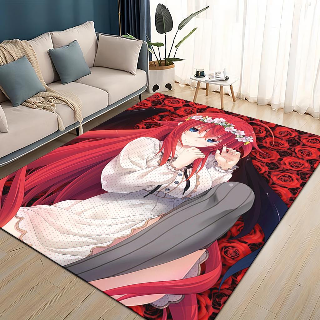 3D Cartoon High School DxD Sexy Girl Rias Akeno Asia Carpet Rug for Living Room Bedroom Home Sofa Decoration,Non-slip Floor Mat