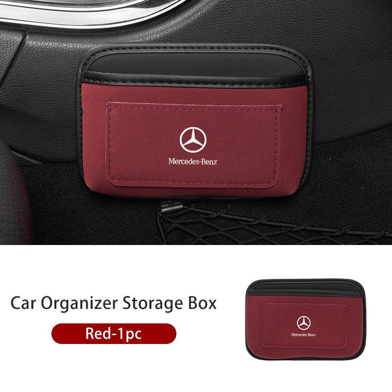 CRS1 Car Storage Pocket Sticky Side Door Hanging Phone Purse Box For Mercedes Benz W202 W212 W126 W140 W168 W177 CLS GLE GLC GLS CLA