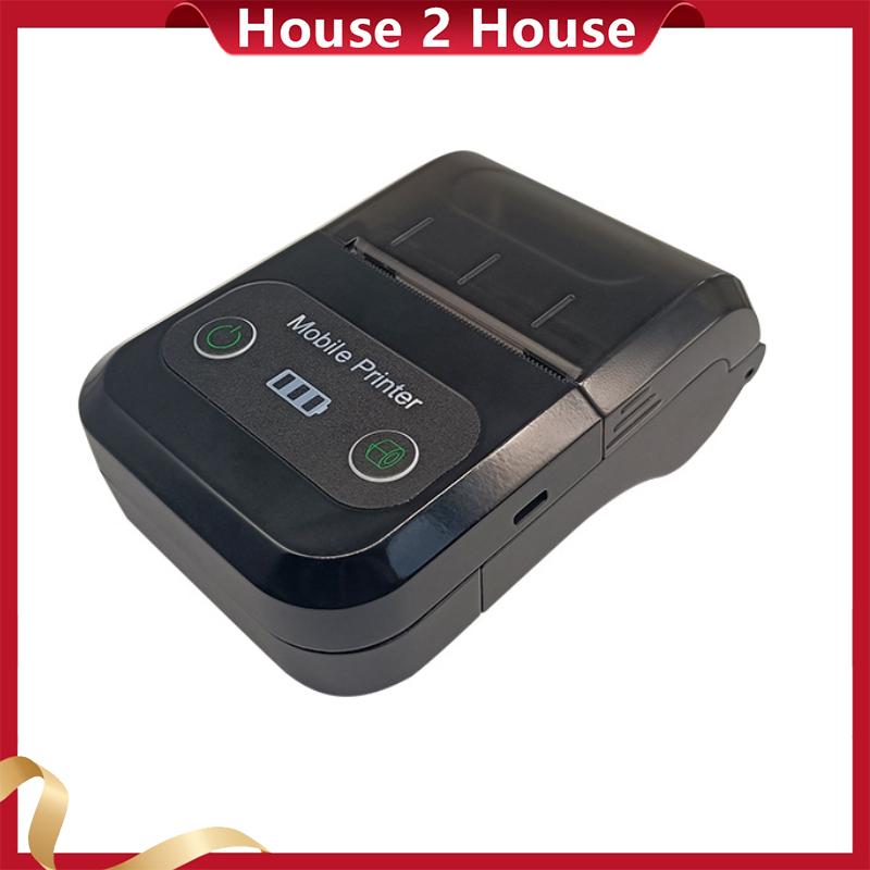 Portable BT Thermal Receipt Printer 58mm 2-inch Mini BT Printer Thermal Receipt Mobile Printer