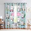 Cute Cartoon Curtains Fashion Creative Pattern Unicorn Rainbow Curtains Girls Children's Room Decorative Curtains Custom