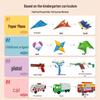 Origami 3D Paper Airplanes Book for Kids: Educational DIY Set with Colored Paper for Creative Thinking