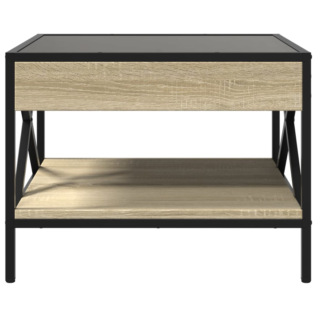 Infinity LED Coffee Table in Sonoma Oak 50x50x38 cm