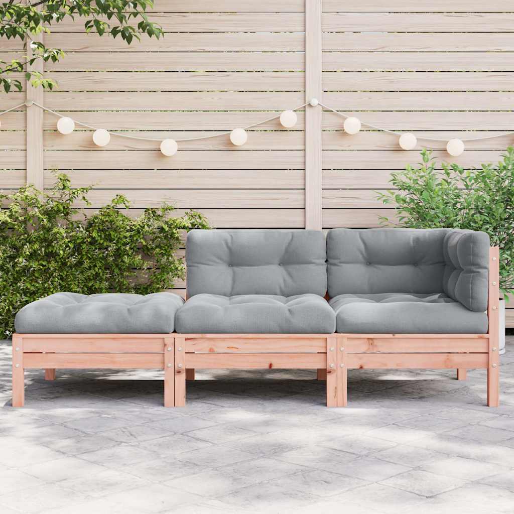 Vidaxl Sofa Ogrodowa Z Poduszkami I Podnóżkiem, 2-Osobowa