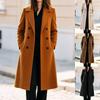 Turndown Collar Trench Women Coat Windbreaker Clothes Femme Loose Cloak Woolen Double -breasted Coat Outwear