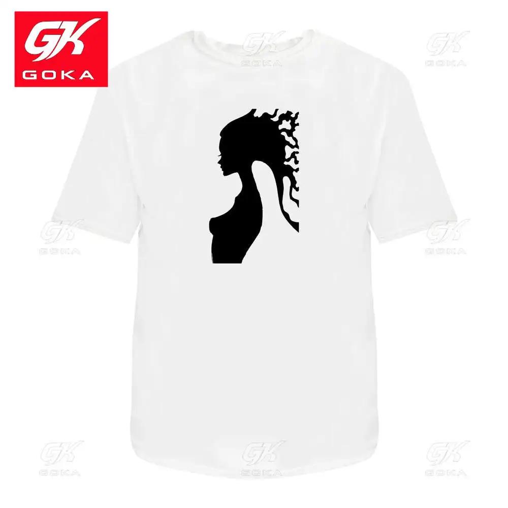 

Female Silhouette Unisexs Womens Cotton T Shirts Graphic Clothing Short Sleeve Vintage Tops Printed Y2K Clothes Classic T Shirt S