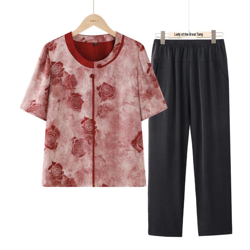 Elegant Short Sleeve Summer Shirt for Moms XL