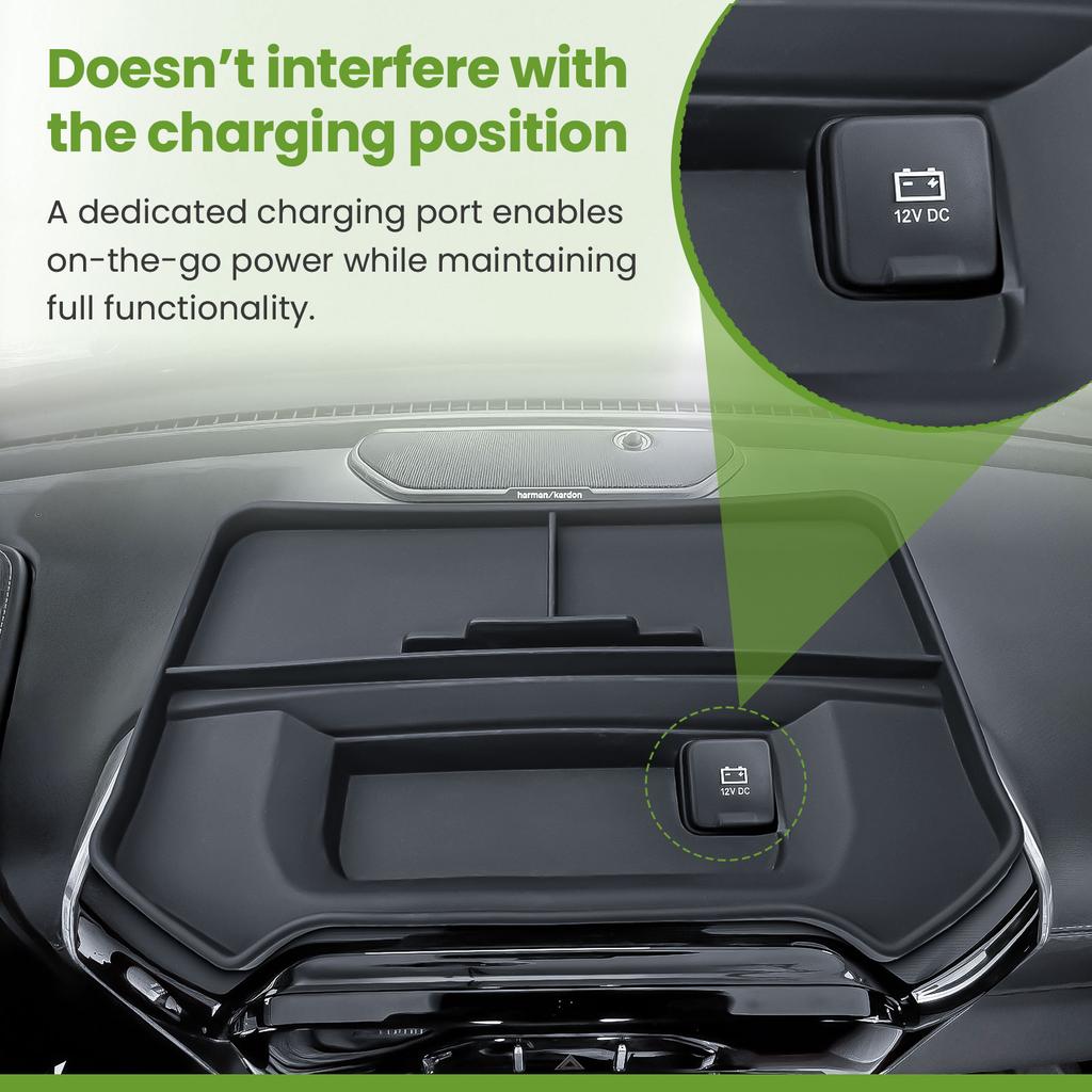 Center Console Dashboard Storage Organizer Tray for 2019-2025 Dodge RAM 1500 Interior Dash Board Behind Screen 12 Inches Car Box