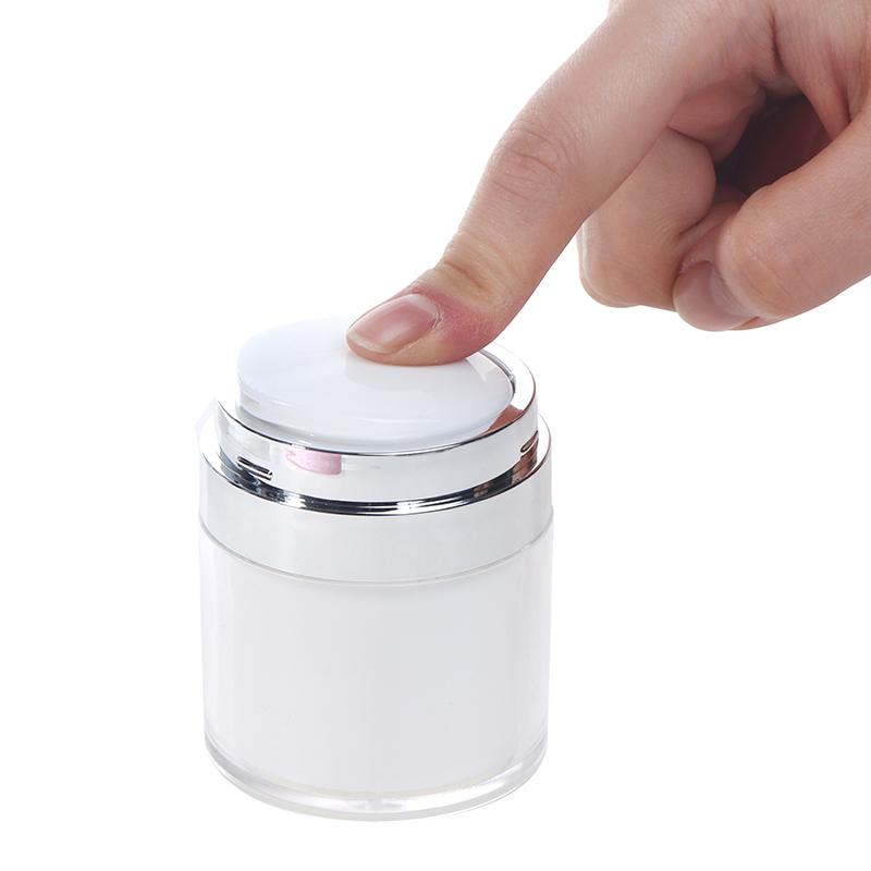 

15/30/50/100Ml Airless Pump Jar Empty Acrylic Cream Bottle Refillable Cosmetic Easy To Use Container Portable Travel Makeup Tool 15ML