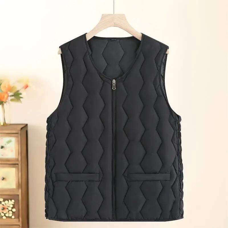 High-quality Down Cotton Vest Women's Autumn and Winter Warm Stand-up Collar Sleeveless Vest Fashion Outer Vest Jacket