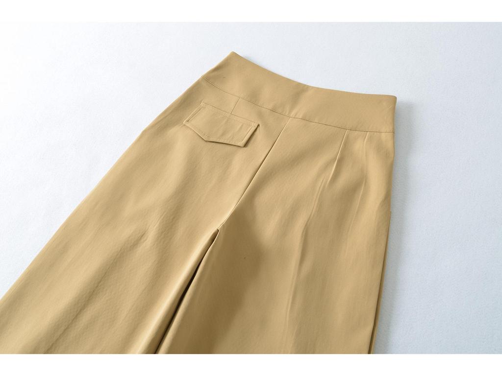 Spicy Girl Women's Early Spring Wide-Leg Pants: Fashionable, Simple, Versatile, American-Style Casual Straight-Leg Sports Pants