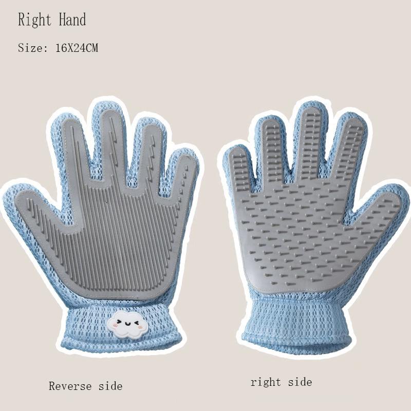 

Перчатки для чистки домашних животных 1 шт., для купания кошек и собак, для ухода за ними, для массажа, для разглаживания, для удаления пуха, для расчесывания липких волос, для липких домашних животных синий