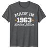 Made In 1963 Unisexs T Shirt 63rd Birthday Gift Vintage Limited Edition