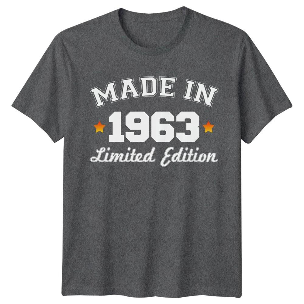 Made In 1963 Unisexs T Shirt 63rd Birthday Gift Vintage Limited Edition