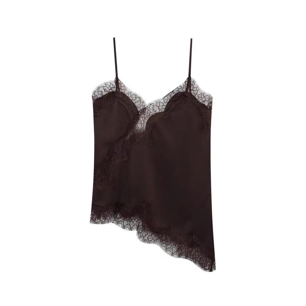 2026 Asymmetrical Lace Patchwork Camisole: Chic & Sexy Autumn/Winter Fashion