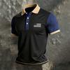 Men's Casual Short Sleeve Polo Shirt with Independent Day Flag Print and Color Block Design for Outdoor and Everyday Wear