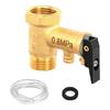 Anti Backflow Brass Safety Valves 0.8MPa Pressure Release Mechanism 1/2 Inch Threaded Connection for Plumbing Heating Use