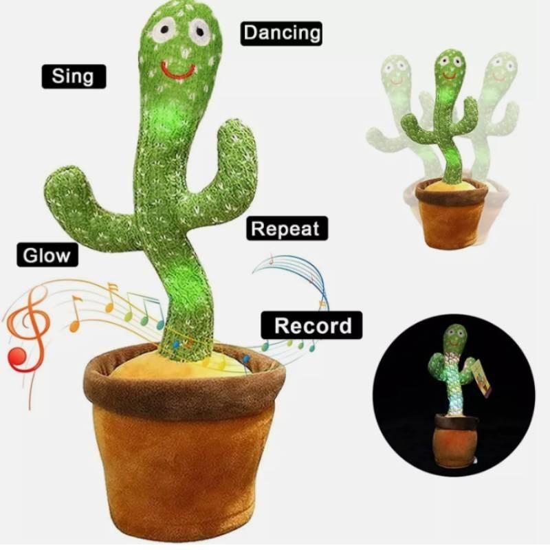 Fun Dancing Cactus Plush Toy With Singing And Talking Features Perfect Birthday Gift