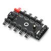 Fan Hub 4‑Pin PWM Integrated Power Supply Adapter Cable 1 To 10 Splitter for CPU CoolingIDE Port